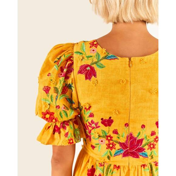 NEW FARM RIO flower dream puff sleeve maxi dress in summer dream - Picture 5 of 5